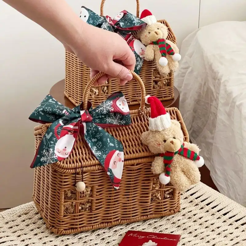 Practical Portable Basket Empty Box Christmas Eve Gift Box