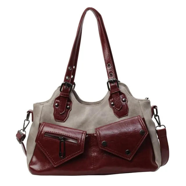 Women's Large Capacity Shoulder Women Hand carrying Crossbody Bag Red - Shop at LoveMi