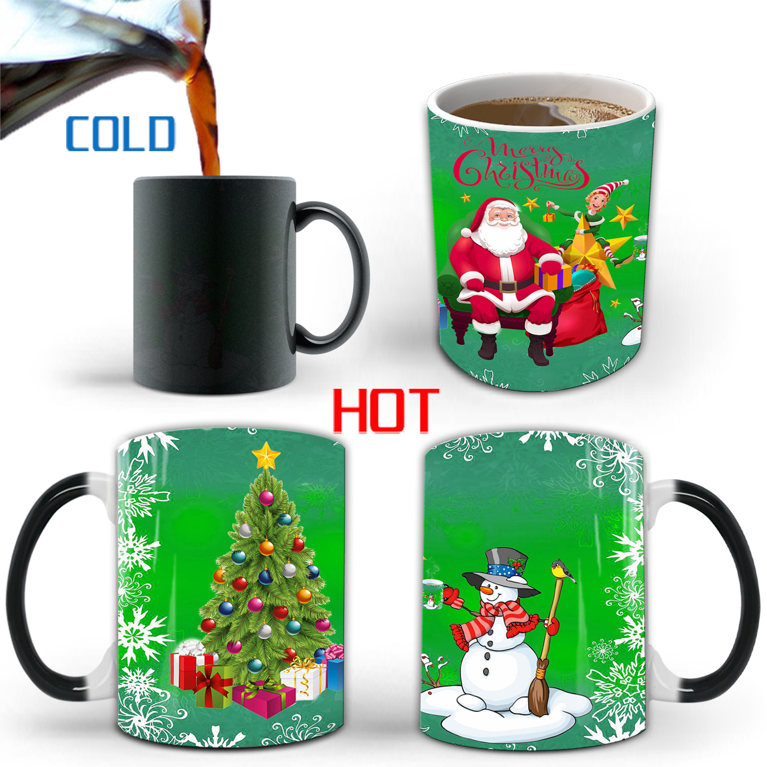 Christmas Color Changing Mug Ceramic (Christmas Series