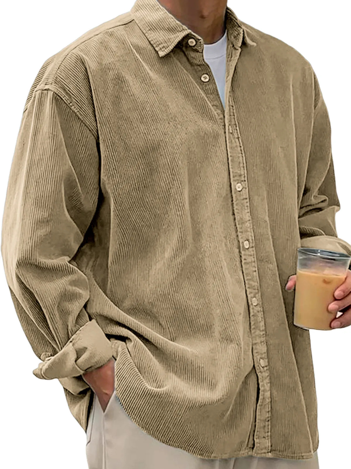 Casual Loose Men's Autumn And Winter Thick Shirt Jacket - Image 13