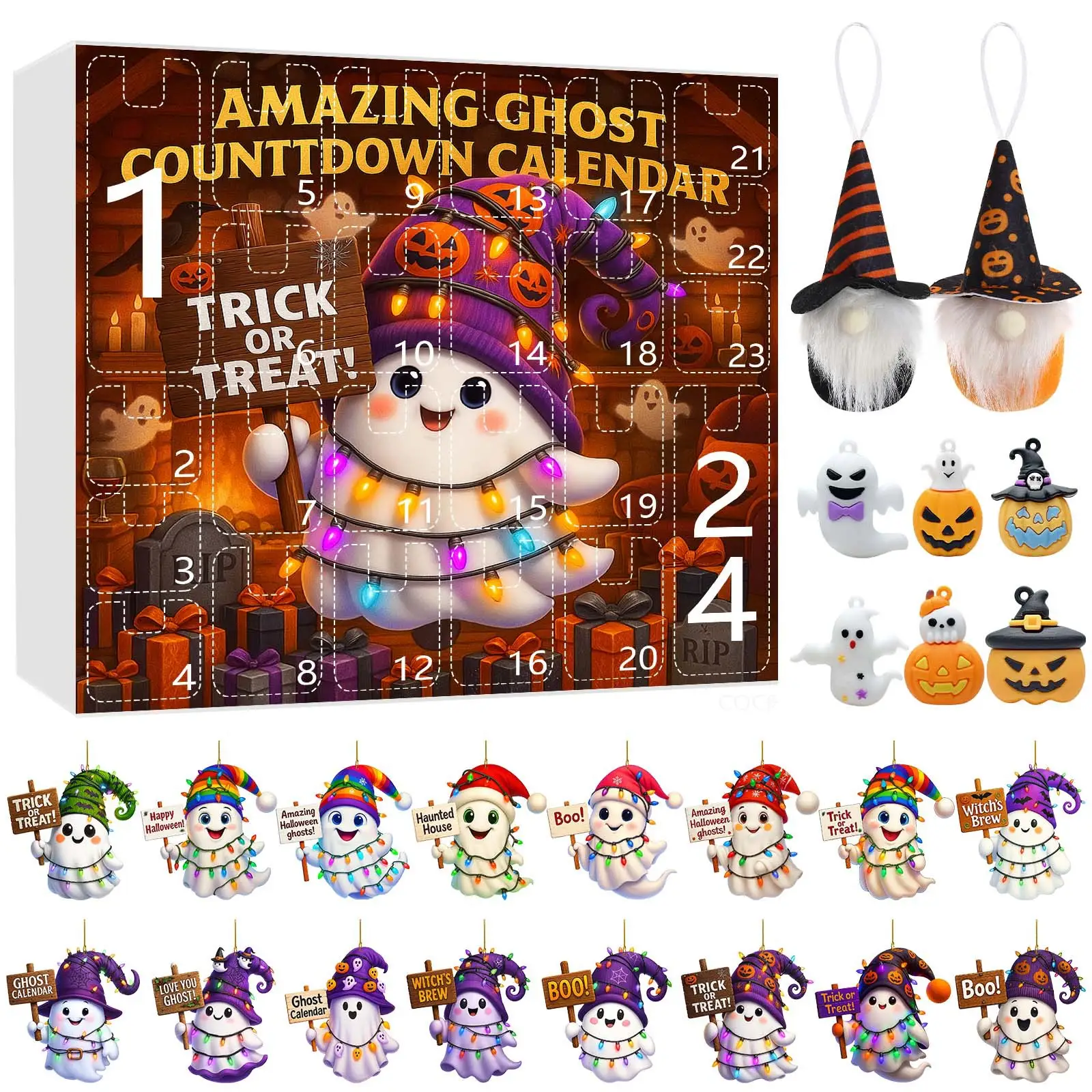 Ghost Pumpkin Doll Blind Box Christmas Tree Dress Up Holiday Ornaments