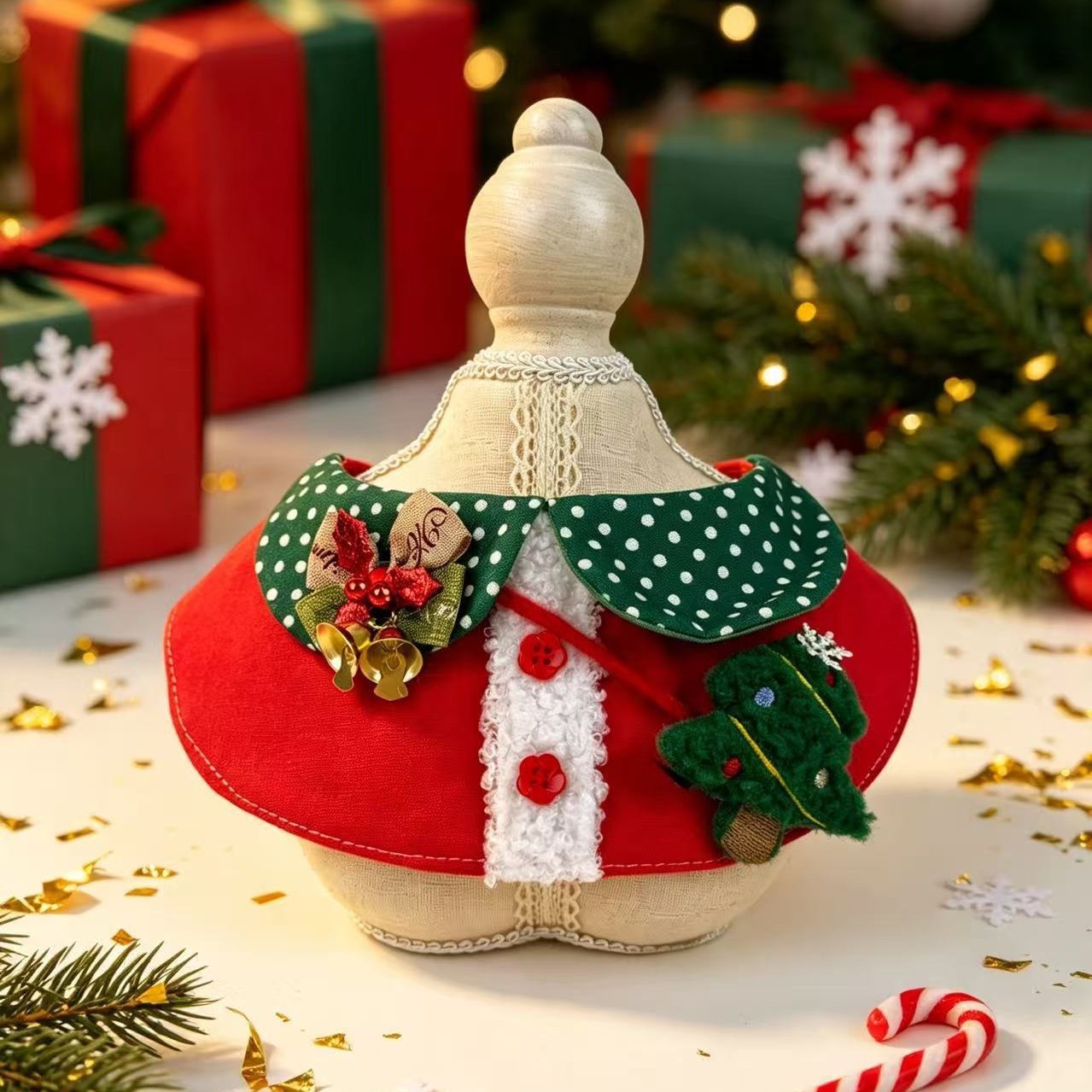 Christmas Pet Bandana with Bell - Festive Dog Cat Scarf