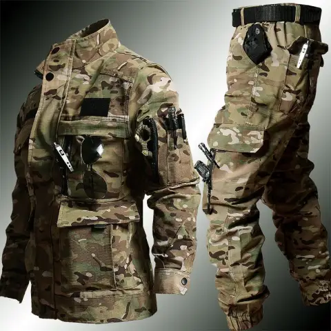 Camouflage Clothing Men's Autumn and Winter Suit Tear-resistant Fitness