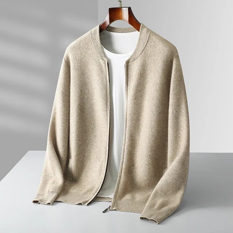 Round Neck Top Men's Cardigan Coat
