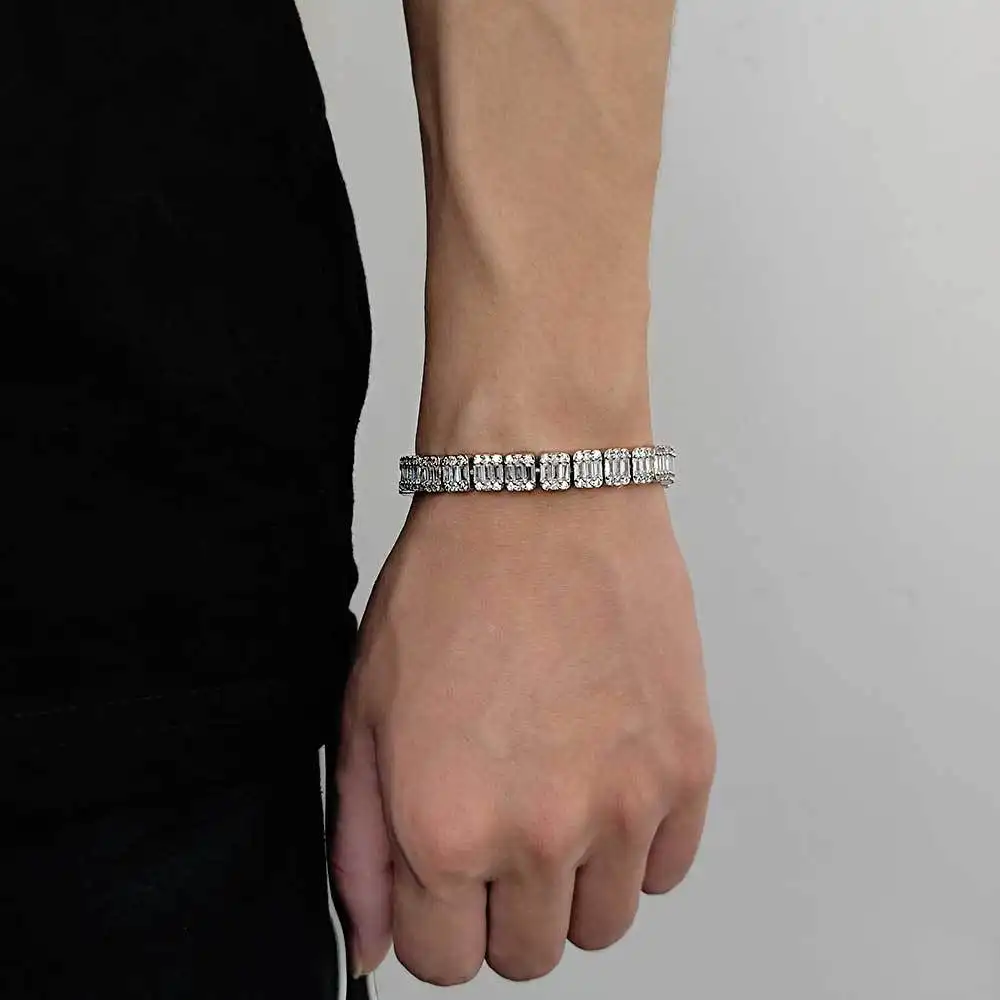 Zircon Rock Sugar Chain Men's Bracelet
