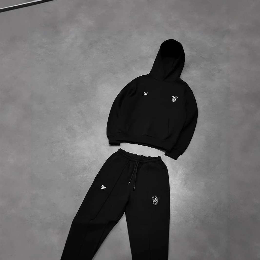 Zip Hooded Jacket Casual Suit Long Sleeve Sweatshirt And Sweatpants Trousers