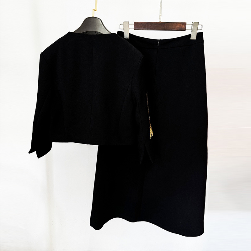 Lady Temperament Flowers Mid-length Skirt Suit