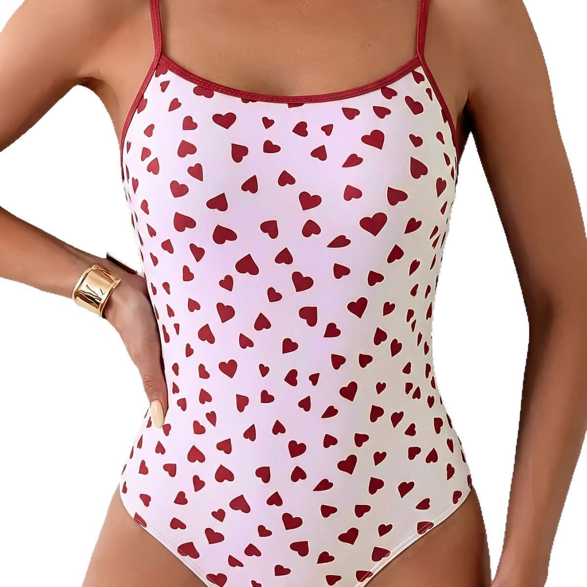 Summer Strap One-piece Swimsuit With 3D Digital Print And Thin Straps thumbnail 2