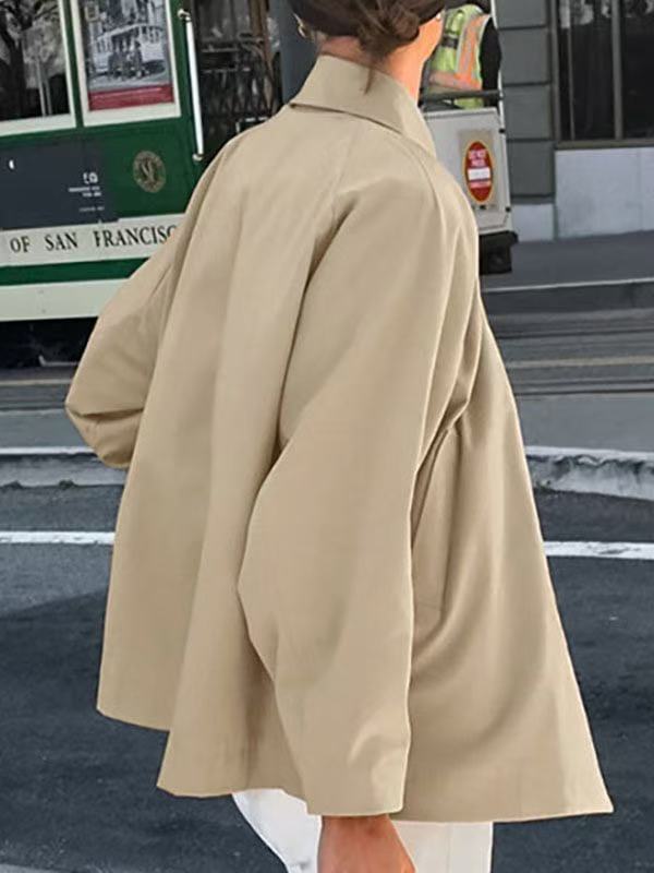 Women's loose trench coat – matcha colorway earthy chic autumn outfit
