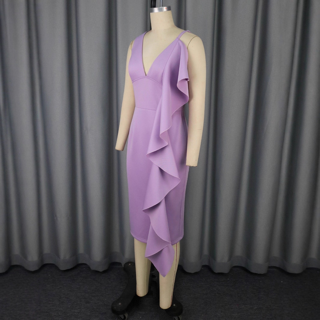 Women's Clothing Sexy V-neck Strap Dress