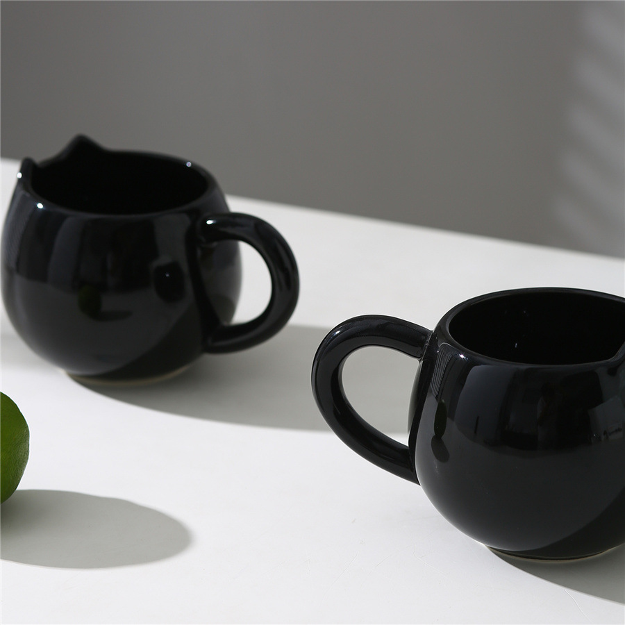 Title 2, Small Black Cat Cute Shape Office Cup Creative Cup