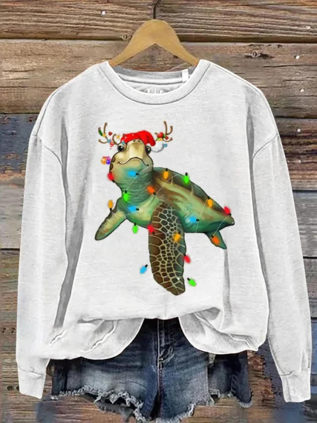 Women's Sweater 3D Digital Christmas Series Printed Crew Neck Sweatshirt Hy2410171101152 Xl - Shop at LoveMi