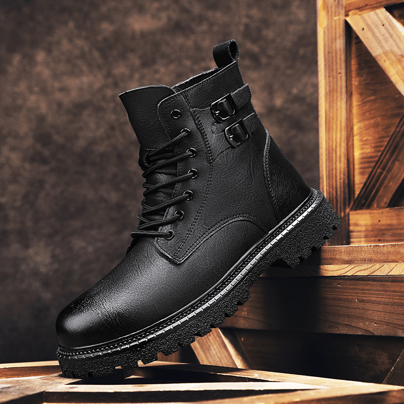 Men's Vintage Boots Made Of Full-grain Leather