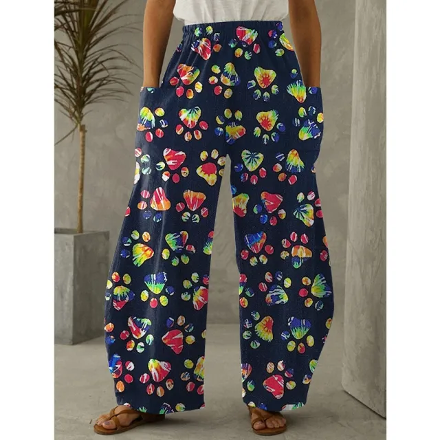 Printed 3D Trendy Irregular Wide leg Pants Apdwk107963Sj368 M - Shop at LoveMi