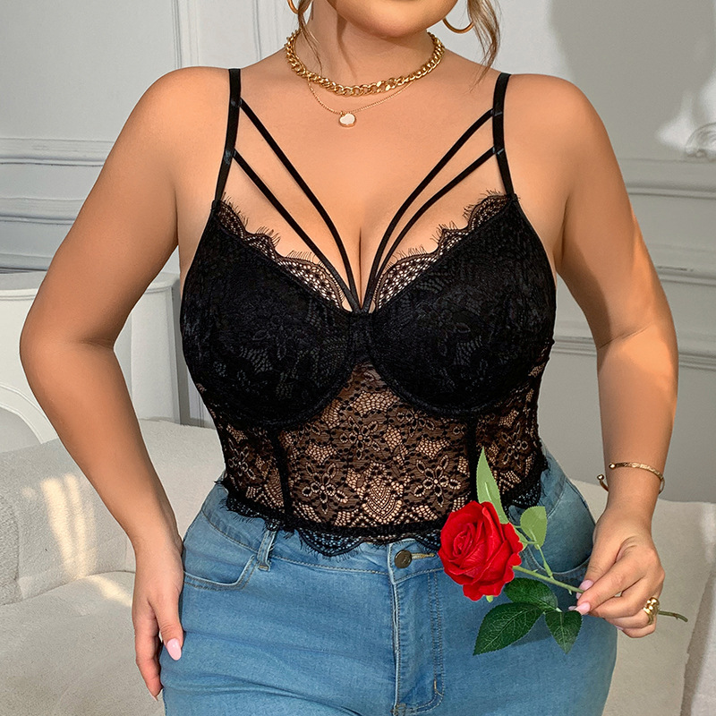 Women's Fashion Lace Fishbone Bra Camisole