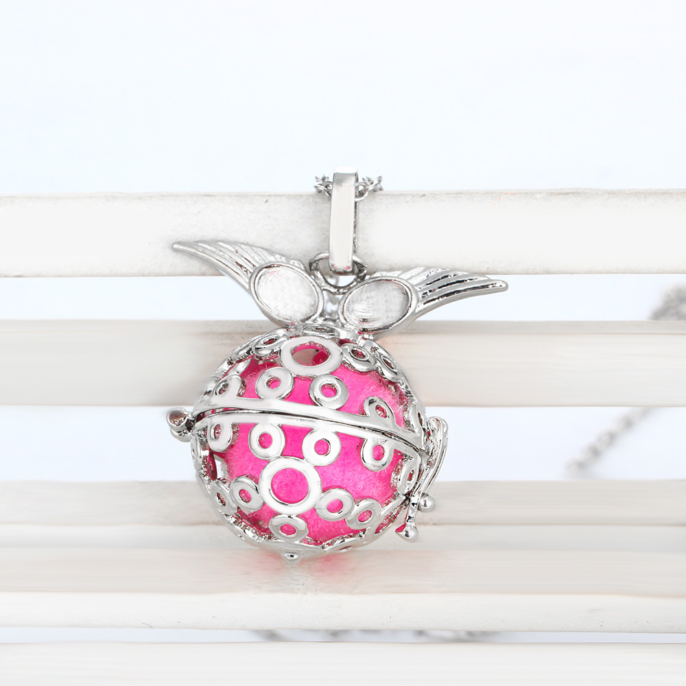 Multicolor Aromatherapy Ball Pendant Necklace Alloy