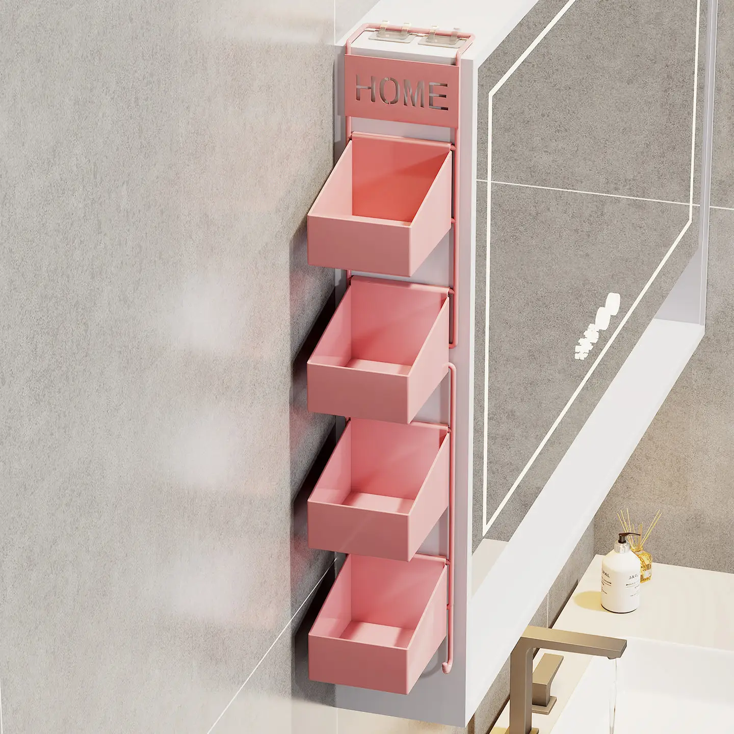 Bathroom Storage Shelf On The Side