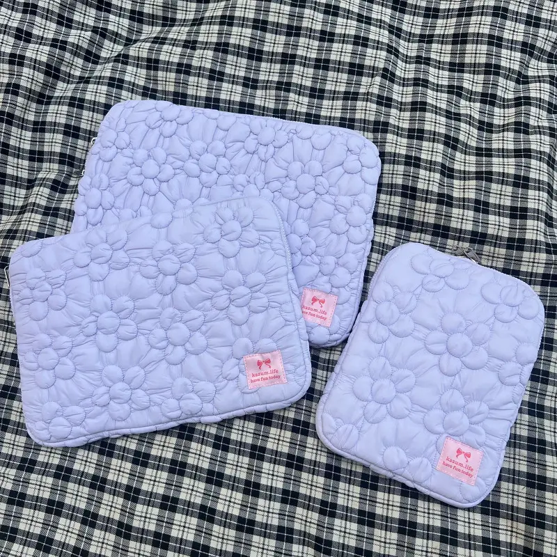 South Korea Embroidered Bubble Cotton Flower Tablet