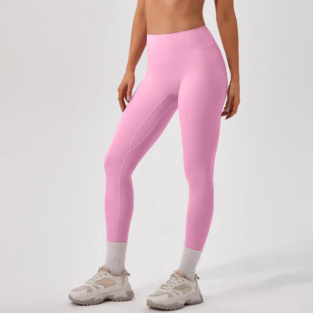 Quick drying Tight High Waist Yoga Belly Contracting Hip Raise Fitness Pants Pink - Shop at LoveMi