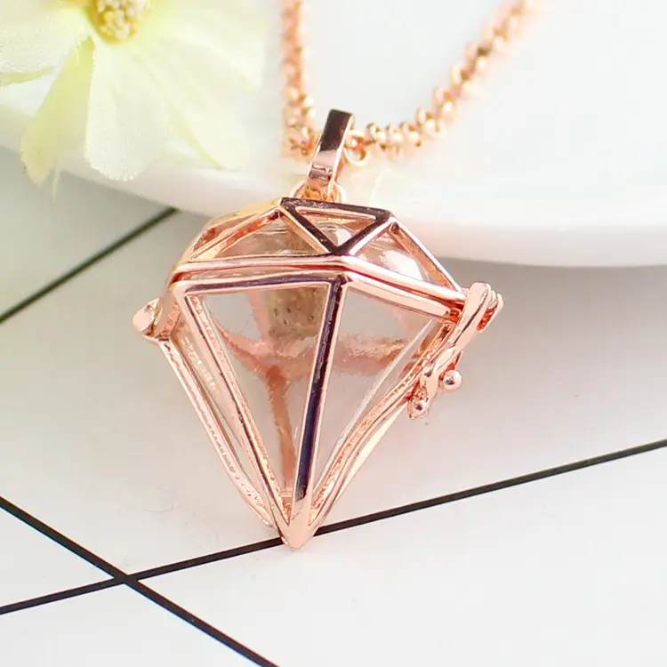 Wishing Bottle Openable Hollow Photo Box Necklace