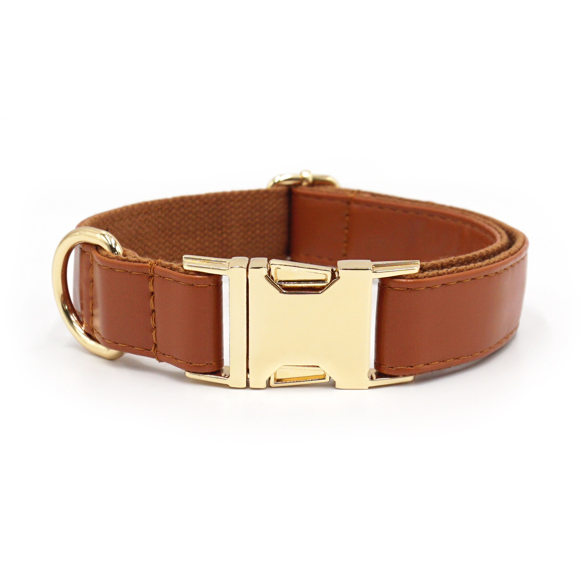 Caramel Leather Dog Collar