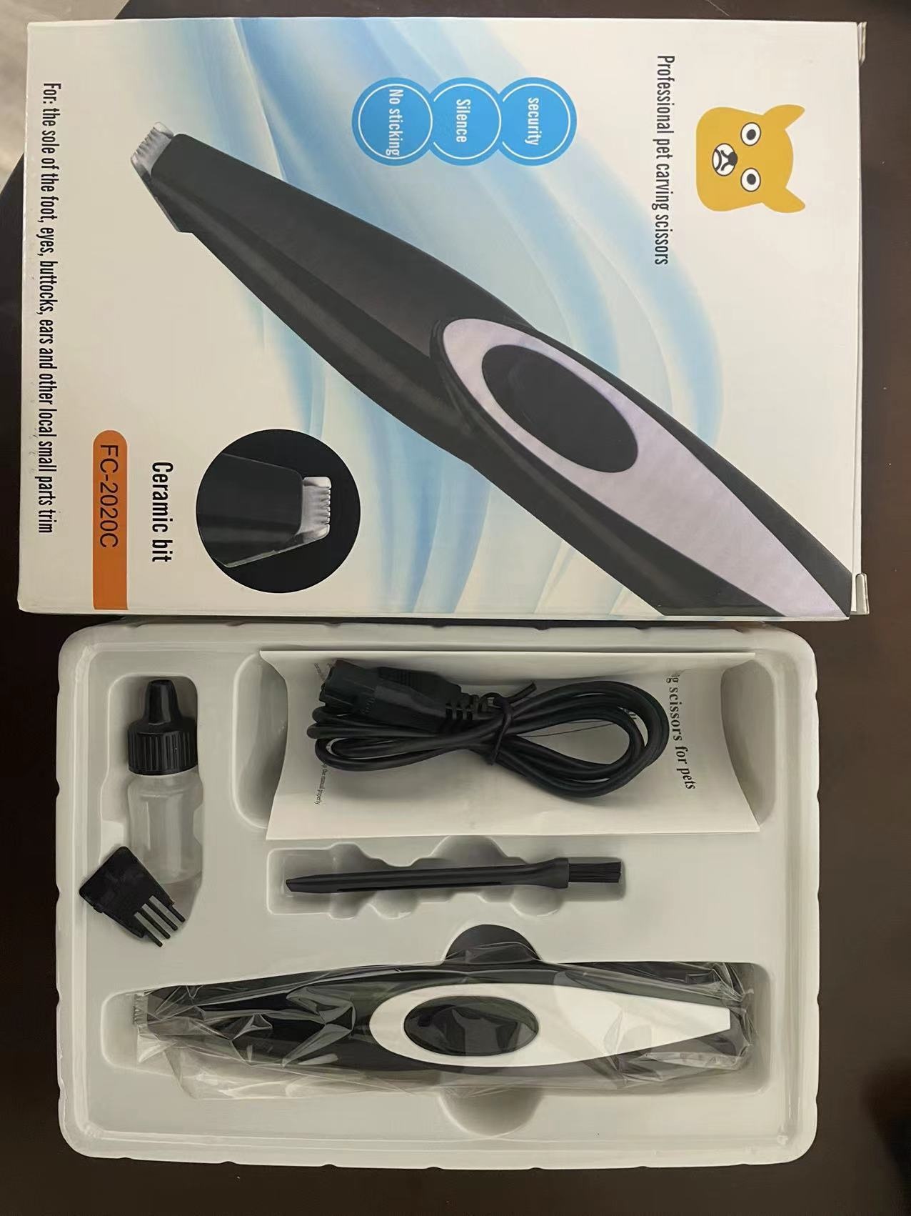 Electric Pet Scissors Black