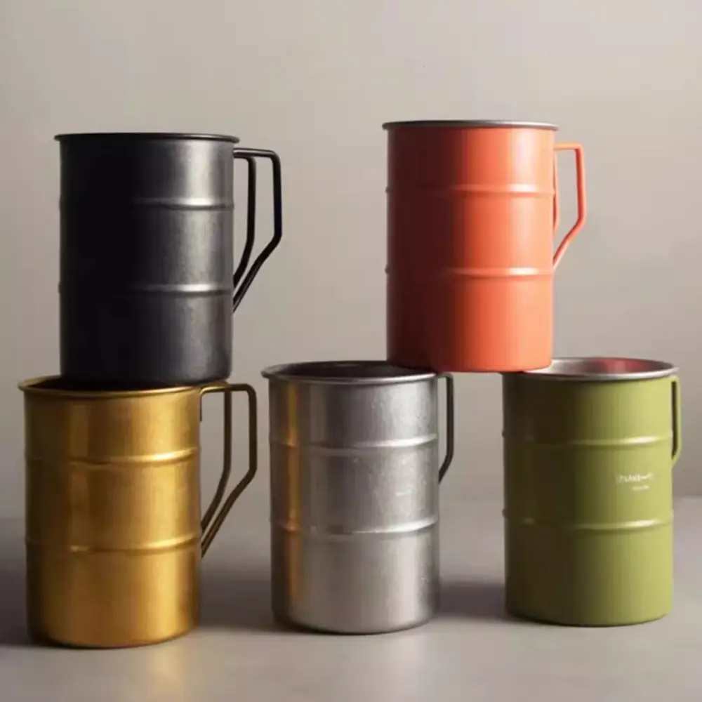 Distressed Camping Mug Outdoor Stainless Steel Coffee Cup