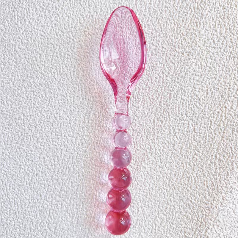 Pink Glass Bead Spoon