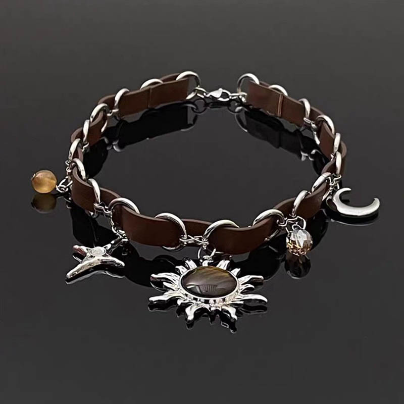 Female Sweet Cool Hot Girl Maillard SUNFLOWER Pendant Necklace