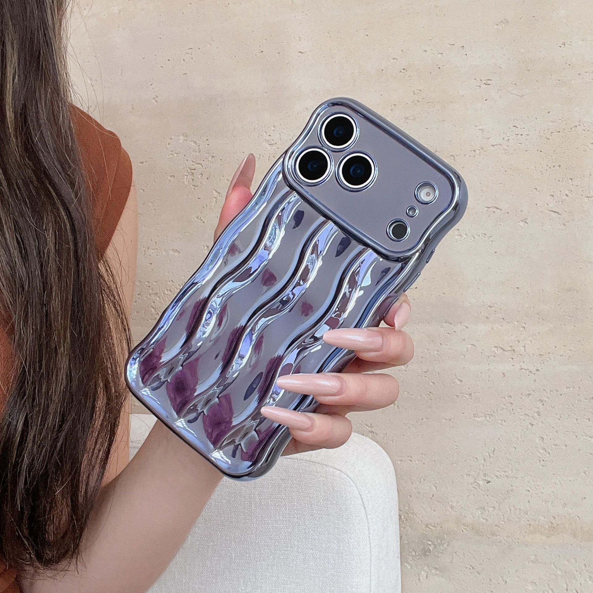 Solid Color Electroplating Advanced Sense Stripes Suitable For Phone Case - Image 2