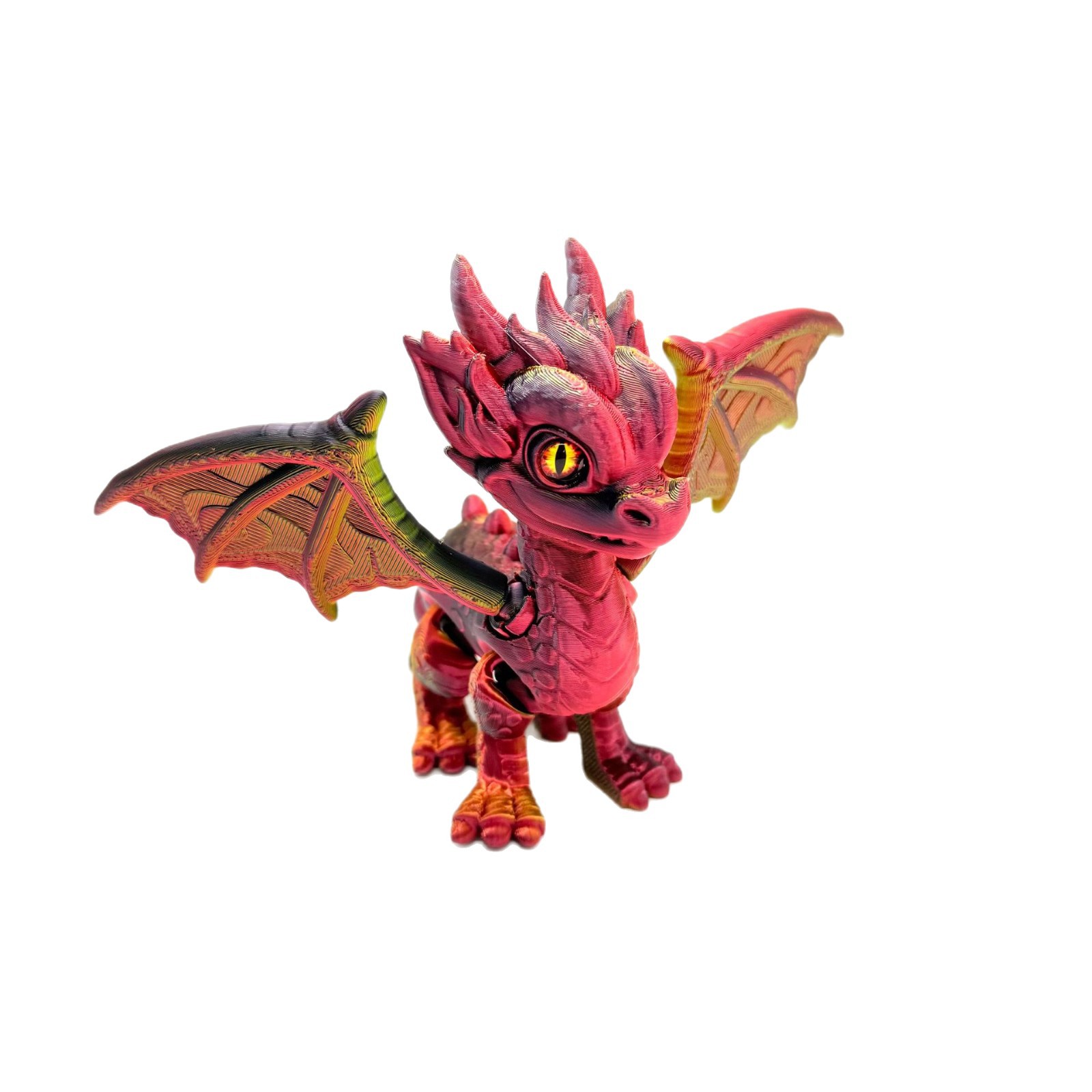 3D-printed Demon Dragon With Posable Joints A Collectible Dragon Figurine Toy