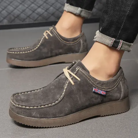 New Casual Korean Style Trendy All-matching British Leather Sneakers