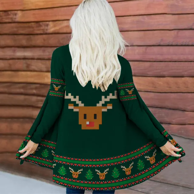 Women's Digital Printing Collarless Long sleeved Jacket Zzy2023090803 - Shop at LoveMi