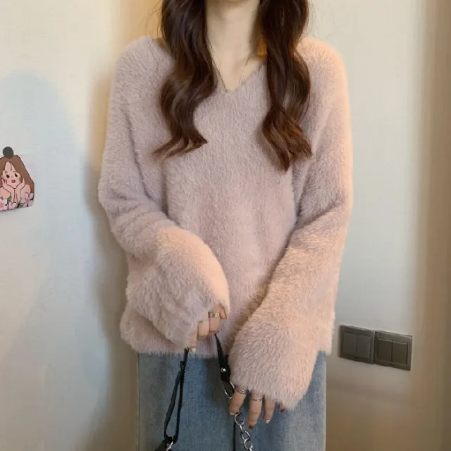 Sweet Fashion Loose Cool Knitwear For Women Camel - Shop at LoveMi