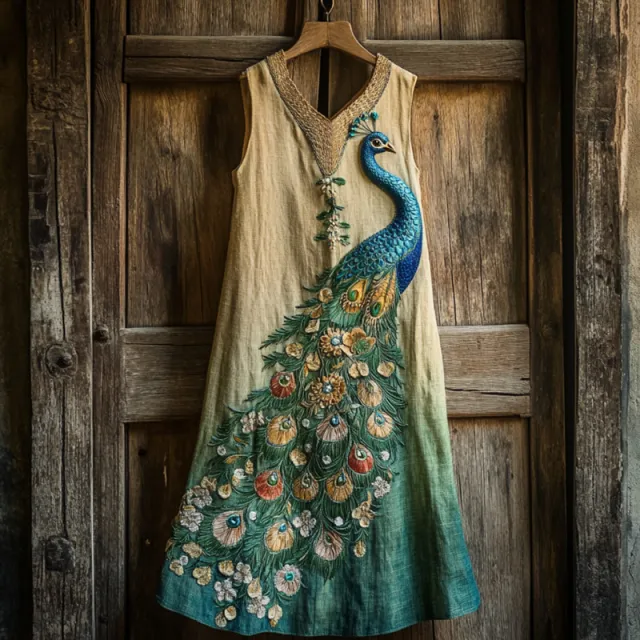 Floral print Casual Vintage V neck Sleeveless Beach Dress Floral - Shop at LoveMi