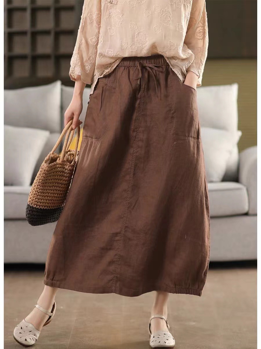 Sand-Washed A-Line Skirt, picture 10 of 10