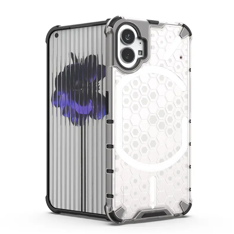 Honeycomb Drop-resistant Phone Case Transparent Creative Armor