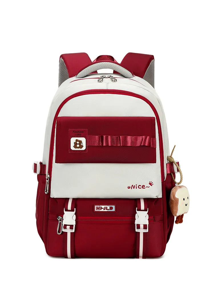 New Good-looking Junior High School Student Fashion Schoolbag - Red