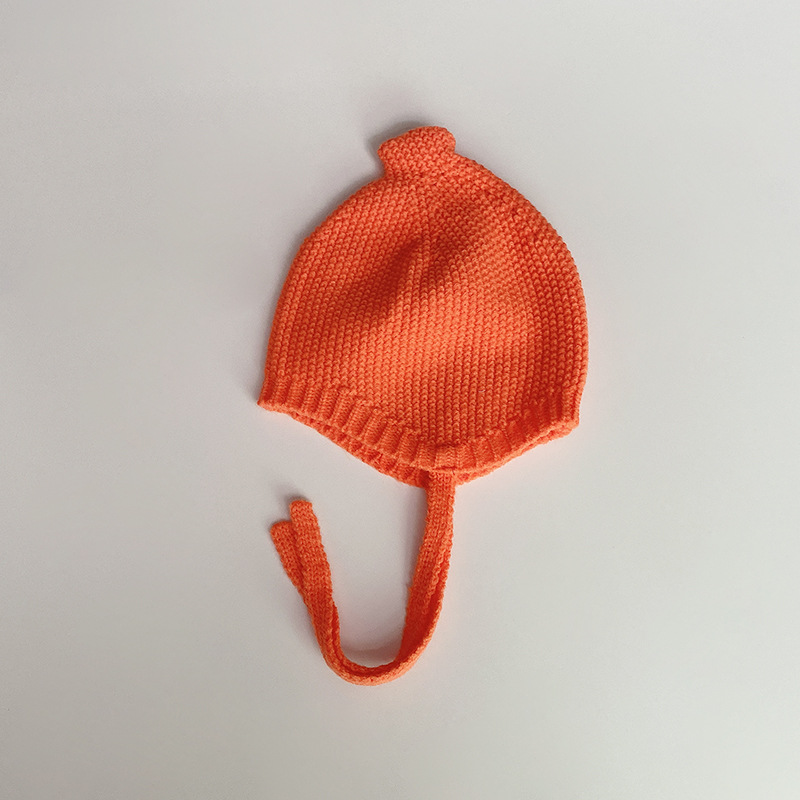 Autumn Winter Korean-style Solid-color Baby Hat With Pacifier-shaped Tip - Image 6