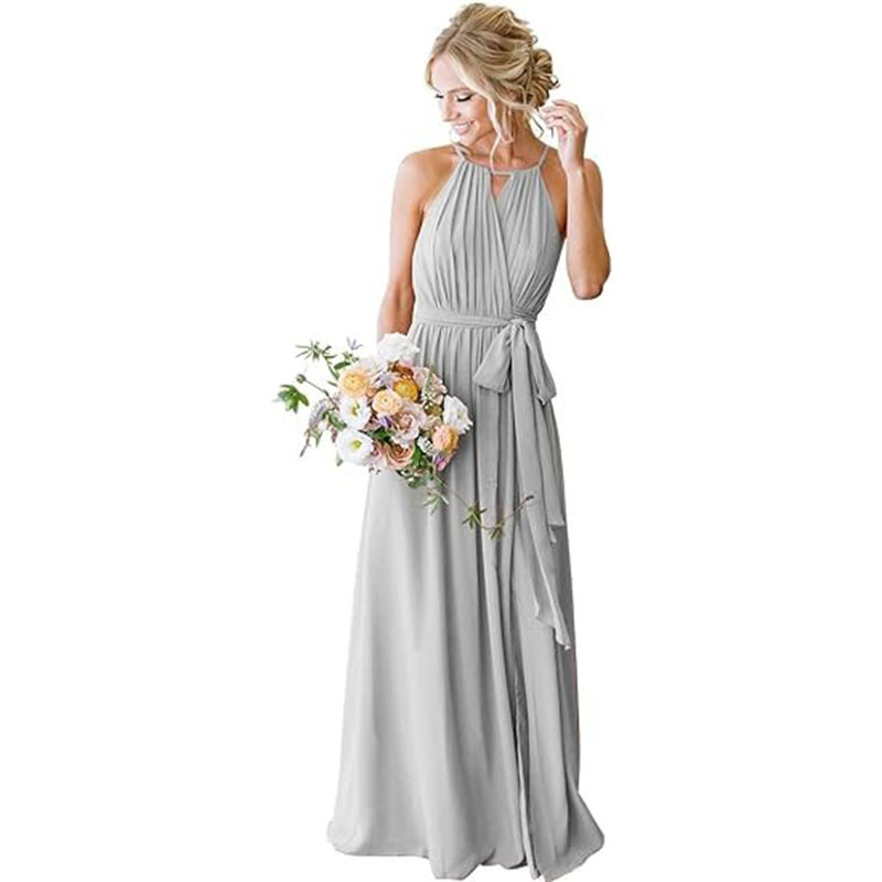 European And American Style Women Strap Chiffon Bridesmaid Dress Long Picture Color 25 Ussize16 - Shop at LoveMi