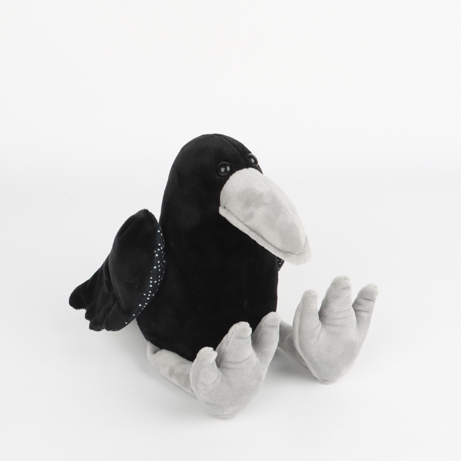 Black Crow Plush Birdie Raven Doll Stuffed Toy