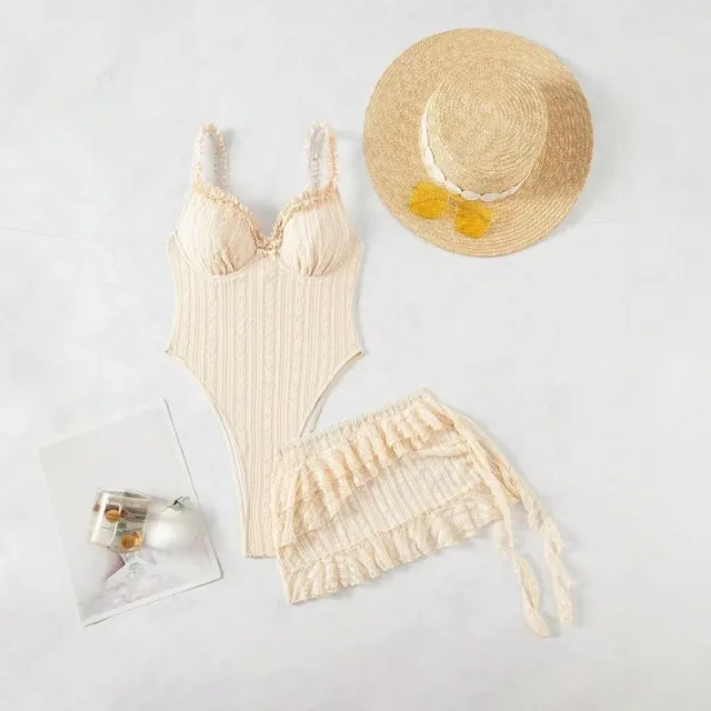 Ladies' Skirts And Jumpsuit Swimwear White - Shop at LoveMi