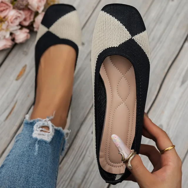 Flyknit Low cut Flat Soft Bottom Multicolor Shoes Women Beige - Shop at LoveMi