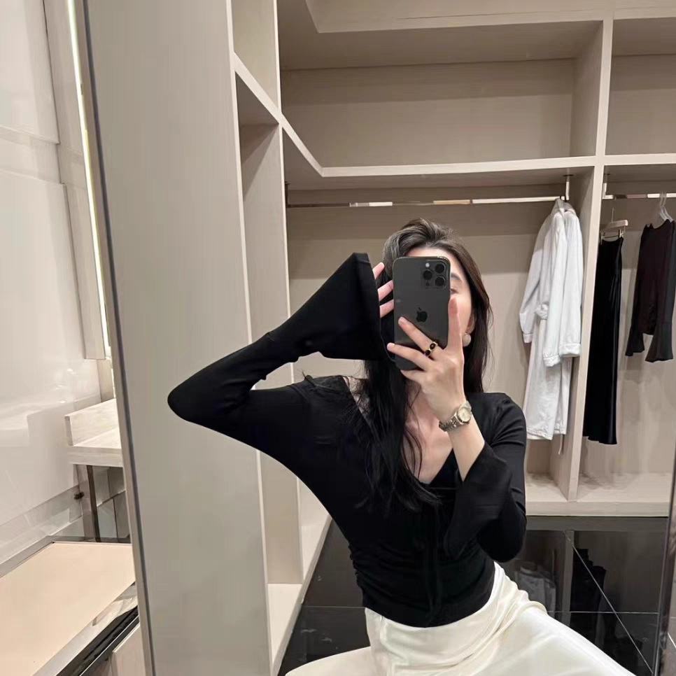 Women's Winter New Bell Sleeve Waist-controlled Top