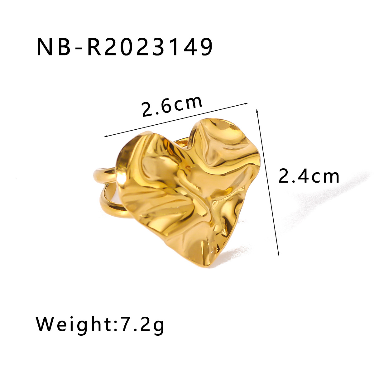 Retro Classic Style Love Oval Stainless Steel Ring