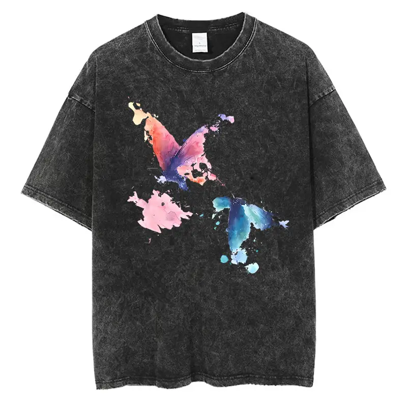 Scribble Line Creative Graffiti Graphic Cotton Short T-shirt
