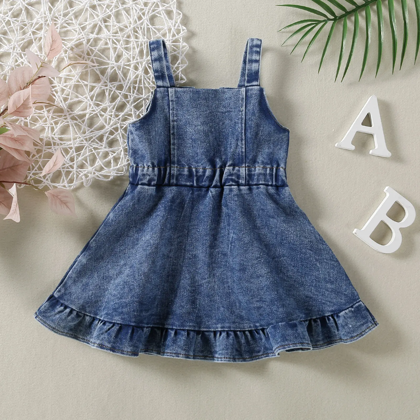 Infant Baby Girl Children's Clothing Strap Denim