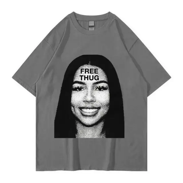 Women's Retro Short Sleeve Top Hip Hop T shirt Darkgrey - Shop at LoveMi