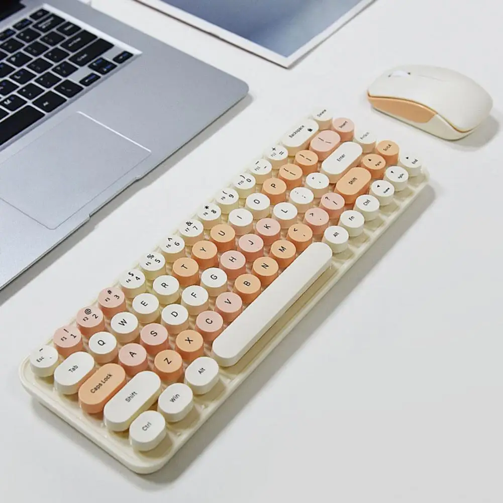 Wireless Keyboard And Mouse Set Small And Portable Lovely Female Office