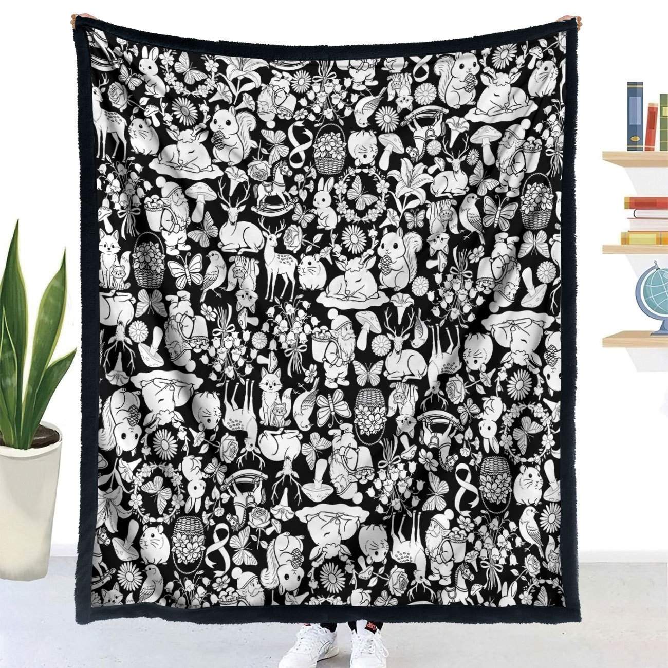 Handmade Colorful Brush Coloring Blanket